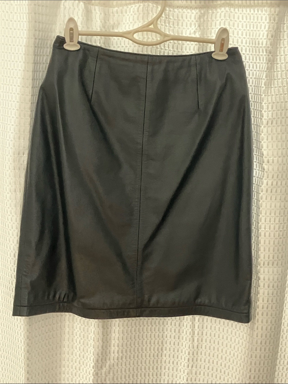 Vintage Wilsons Maxima Black Leather Mini Skirt 100% Leather Size 4